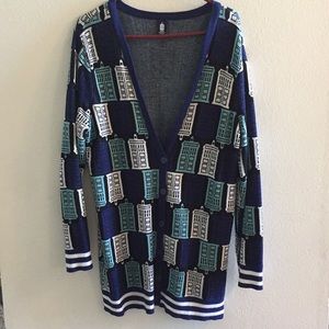 Dr Who Tardis Cardigan